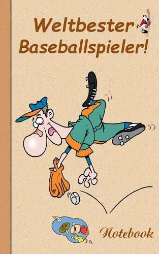 Weltbester Baseballspieler: Motiv Notizbuch, Notebook, Einschreibbuch, Tagebuch, Kritzelbuch im praktischen Pocketformat