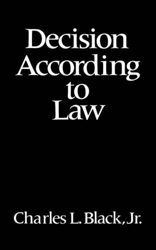 Cover image for Decision According to Law