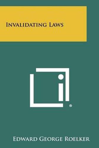 Cover image for Invalidating Laws