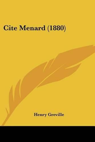 Cover image for Cite Menard (1880)