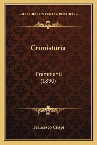 Cronistoria: Frammenti (1890)