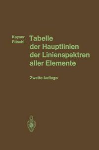 Cover image for Tabelle Der Hauptlinien Der Linienspektren Aller Elemente Nach Wellenlange Geordnet