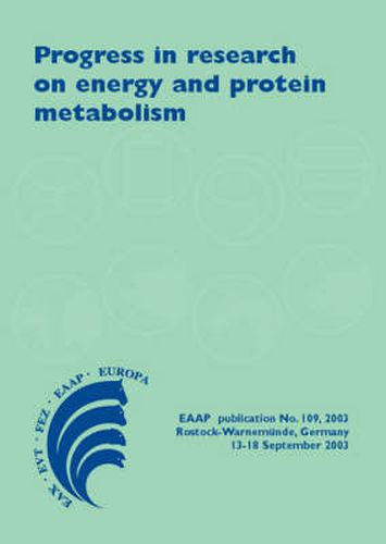 Cover image for Progress in Research on Energy and Protein Metabolism