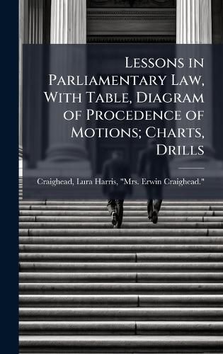 Cover image for Lessons in Parliamentary Law, With Table, Diagram of Procedence of Motions; Charts, Drills