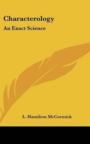 Cover image for Characterology: An Exact Science