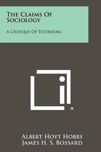 The Claims of Sociology: A Critique of Textbooks