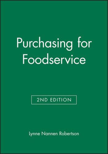 Cover image for Purchasing for Food Service