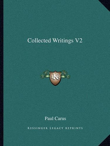 Cover image for Collected Writings V2