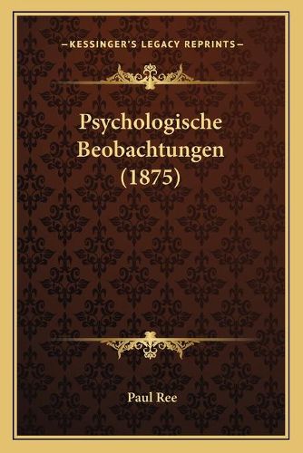 Cover image for Psychologische Beobachtungen (1875)