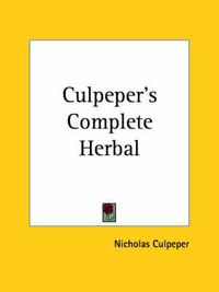 Cover image for Culpeper's Complete Herbal
