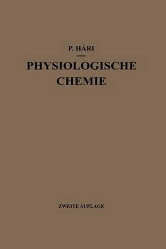 Cover image for Kurzes Lehrbuch Der Physiologischen Chemie