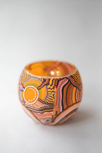Aboriginal Journeys in the Sun Tealight Candle Holder