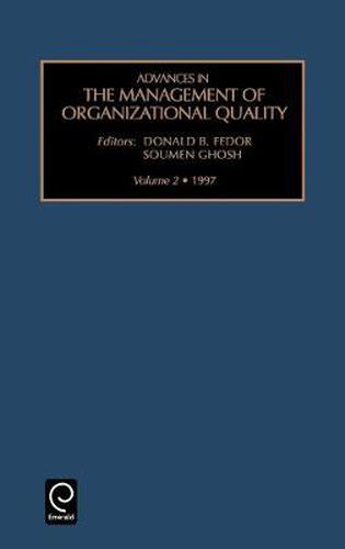 Cover image for Advances in the Management of Organizational Quality