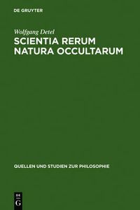 Cover image for Scientia rerum natura occultarum