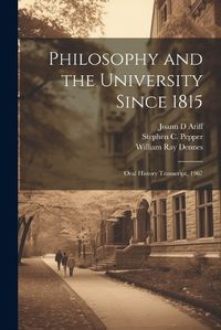 Cover image for Philosophy and the University Since 1815