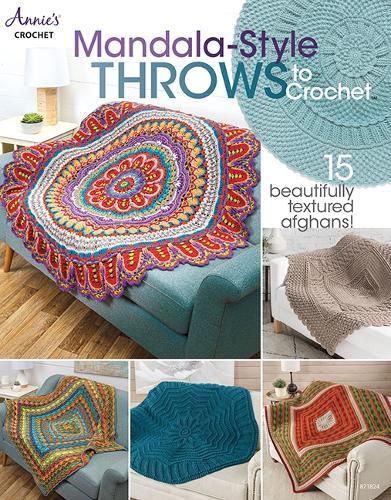 Cover image for Mandala-Style Throws to Crochet: 15 Beautifully Textured Afghans!