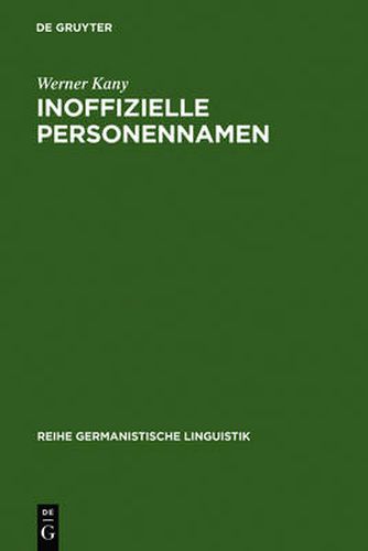 Cover image for Inoffizielle Personennamen