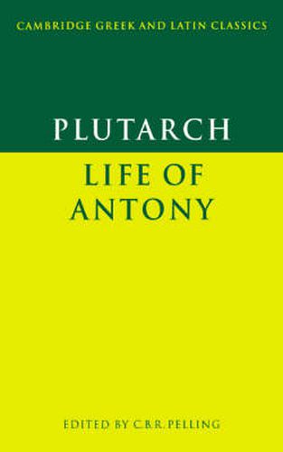 Cover image for Plutarch: Life of Antony