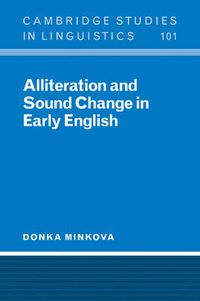 Cover image for Alliteration and Sound Change in Early English