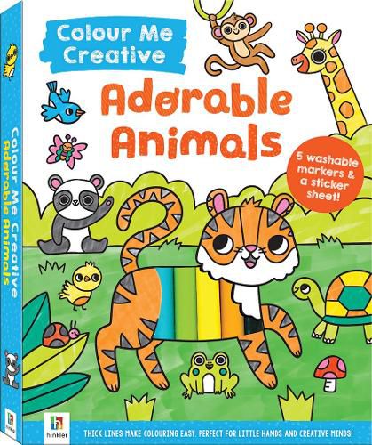 Cover image for Colour Me Creative: Adorable Animals