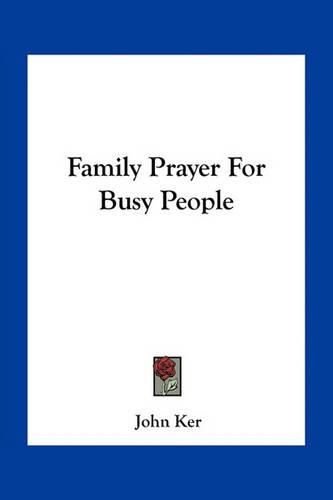 Family Prayer for Busy People