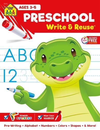 Cover image for School Zone Preschool Write & Reuse Workbook