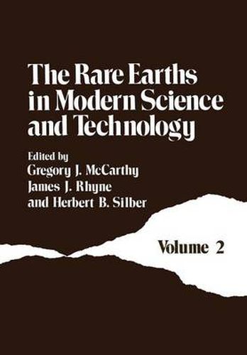 Cover image for The Rare Earths in Modern Science and Technology: Volume 2