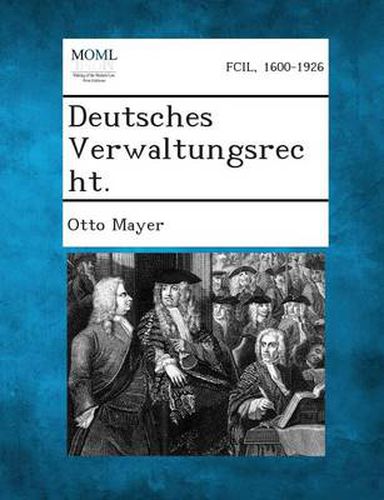 Cover image for Deutsches Verwaltungsrecht.