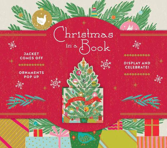 Cover image for Christmas in a Book (UpLifting Editions): Jacket comes off. Ornaments pop up. Display and celebrate!