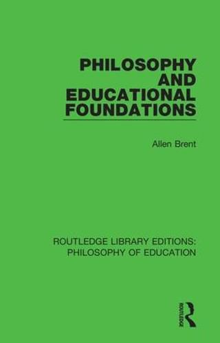 Cover image for Philosophy and Educational Foundations