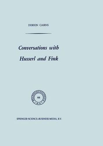 Cover image for Conversations with Husserl and Fink