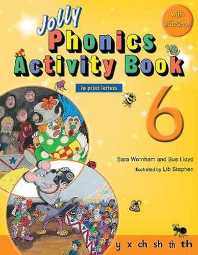 Cover image for Jolly Phonics Activity Book 6: In Print Letters (American English edition)