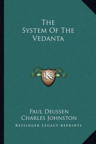 The System of the Vedanta