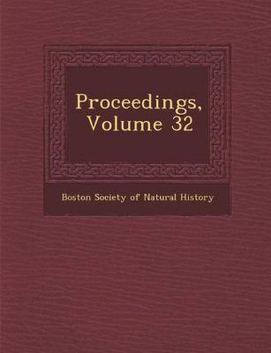 Cover image for Proceedings, Volume 32