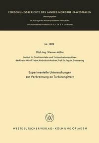 Cover image for Experimentelle Untersuchungen Zur Verbrennung an Turbinengittern