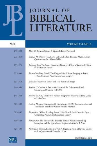 Journal of Biblical Literature 139.2 (2020)