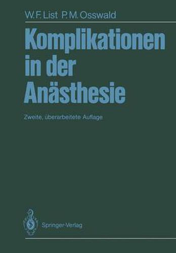 Cover image for Komplikationen in der Anasthesie