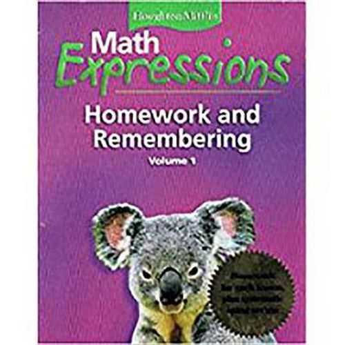 Cover image for Math Expressions: Hmewk&rembr Consm L1 V1