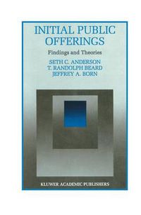 Cover image for Initial Public Offerings: Findings and Theories