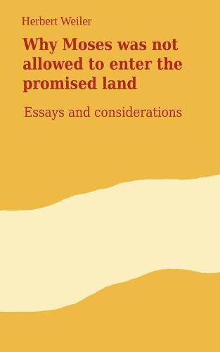 Cover image for Why Moses was not allowed to enter the promised land: Essays and considerations