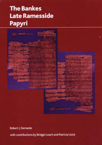 The Bankes' Late Rammesside Papyri