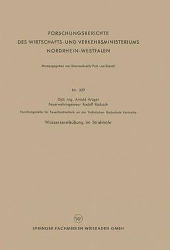 Cover image for Wasserzerstaubung Im Strahlrohr