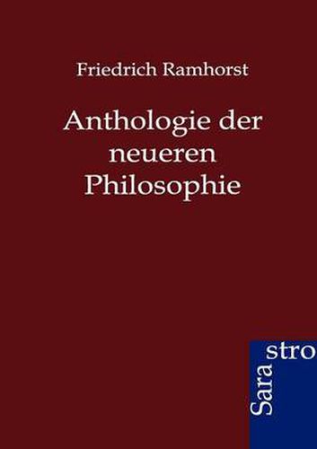 Cover image for Anthologie der neueren Philosophie