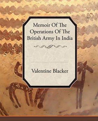 Cover image for Memoir of the Operations of the British Army in India