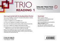 Cover image for Trio Reading: Level 1: Online Practice Teacher Access Card