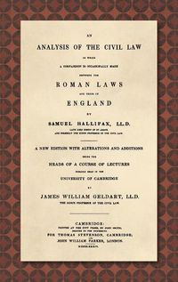 Cover image for An Analysis of the Civil Law [1836]