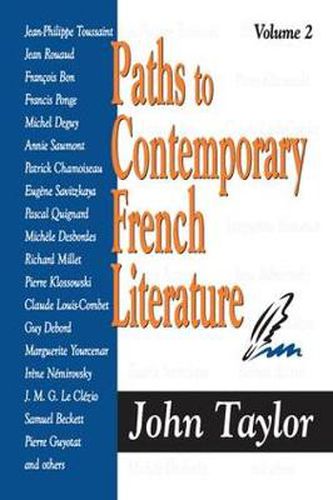 Cover image for Paths to Contemporary French Literature