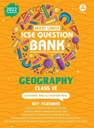 Cover image for Most Likely Question Bank for Geography: Icse Class 9 for 2022 Examination