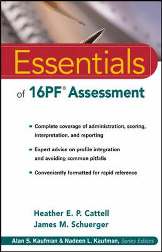 Cover image for Essentials of 16PF Assessment