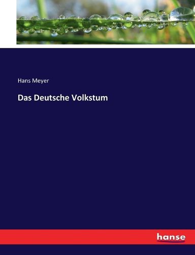 Cover image for Das Deutsche Volkstum